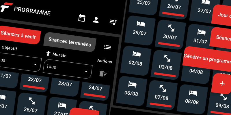 Guide FiTracking - Création d'un premier programme d'entraînement personnalisé avec interface application