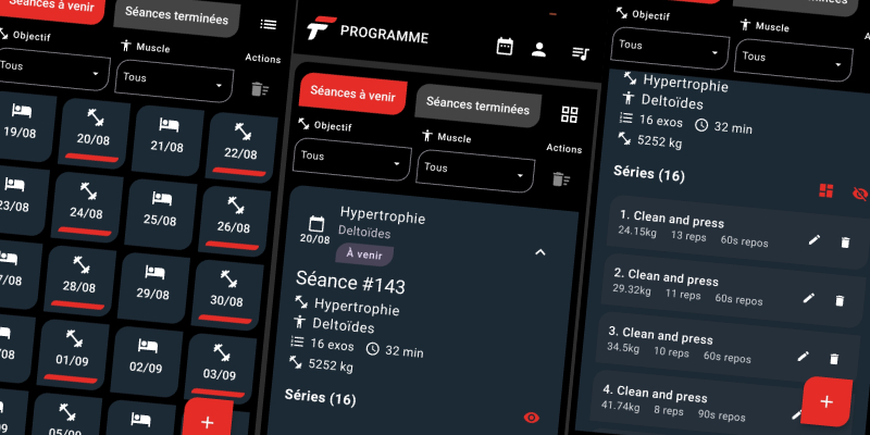 Guide FiTracking - Création d'un premier programme d'entraînement personnalisé avec interface application
